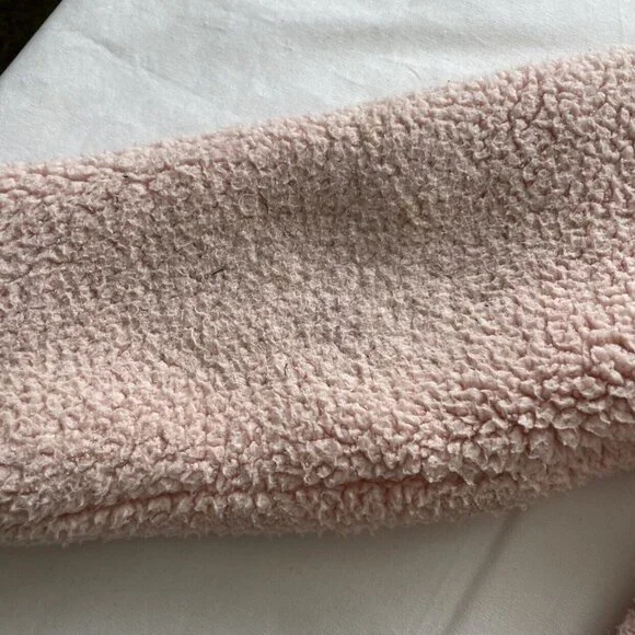 Limited Too Pink Sherpa Hooded Open Sweatshirt Size 10 - Picture 8 of 9